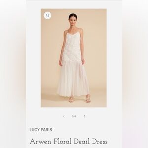 Lucy Paris White Arwen Floral Maxi Dress